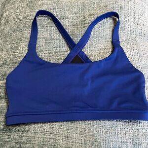 Oiselle hi twenty sports bra blue size 10